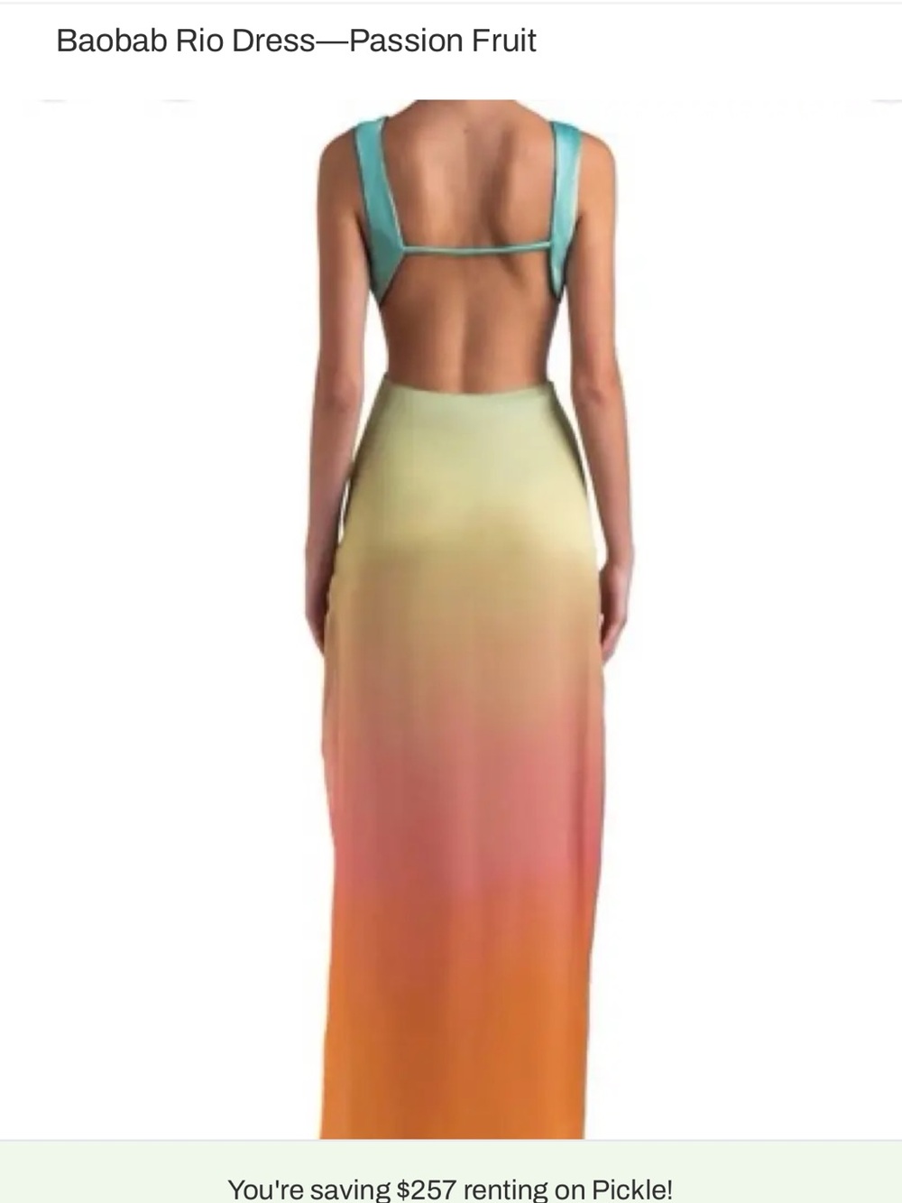 Baobab Rio Ombr Rainbow Cutout Maxi Dress SMALL
Passion Fruit - Picture 3 of 14